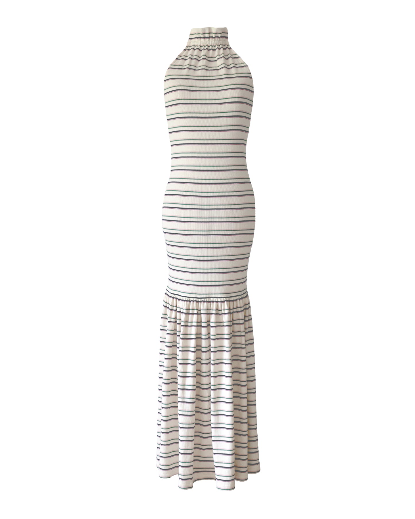 Open Back Cotton Rib Maxi Dress