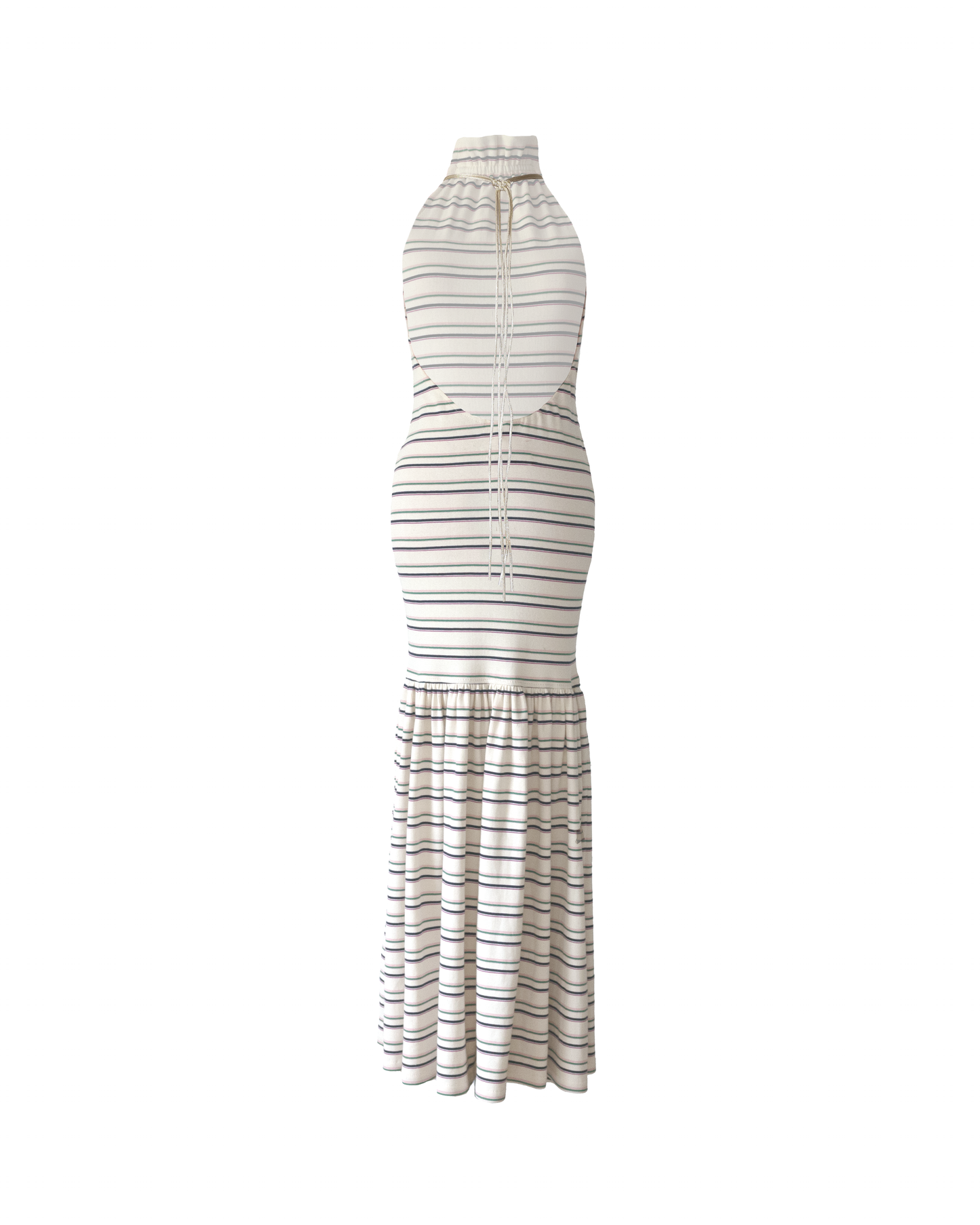 Open Back Cotton Rib Maxi Dress