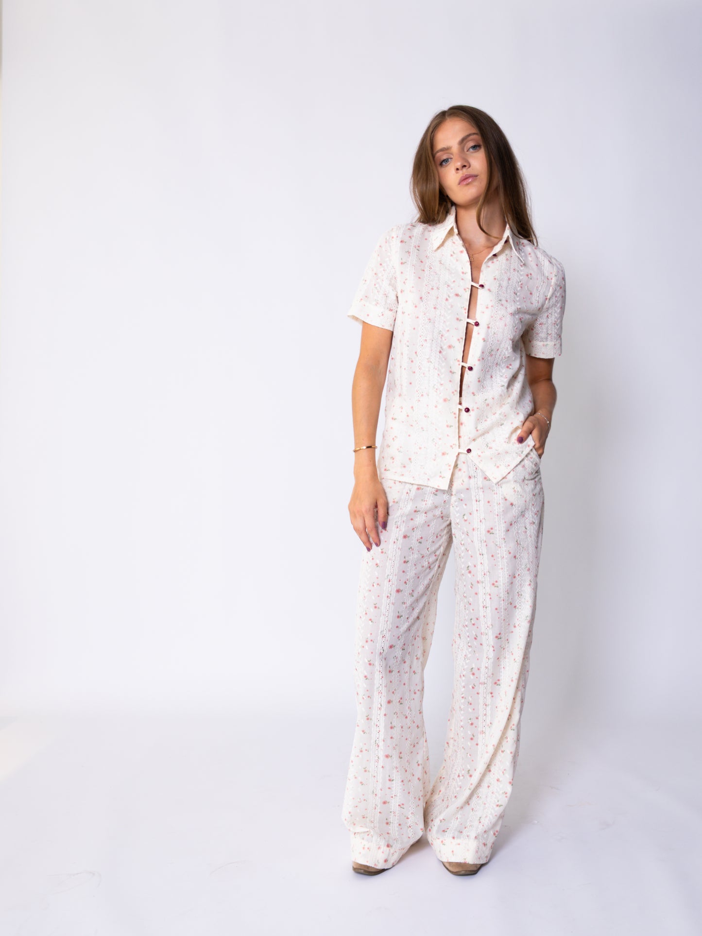 Short Sleeve Button Up Cotton Shirt