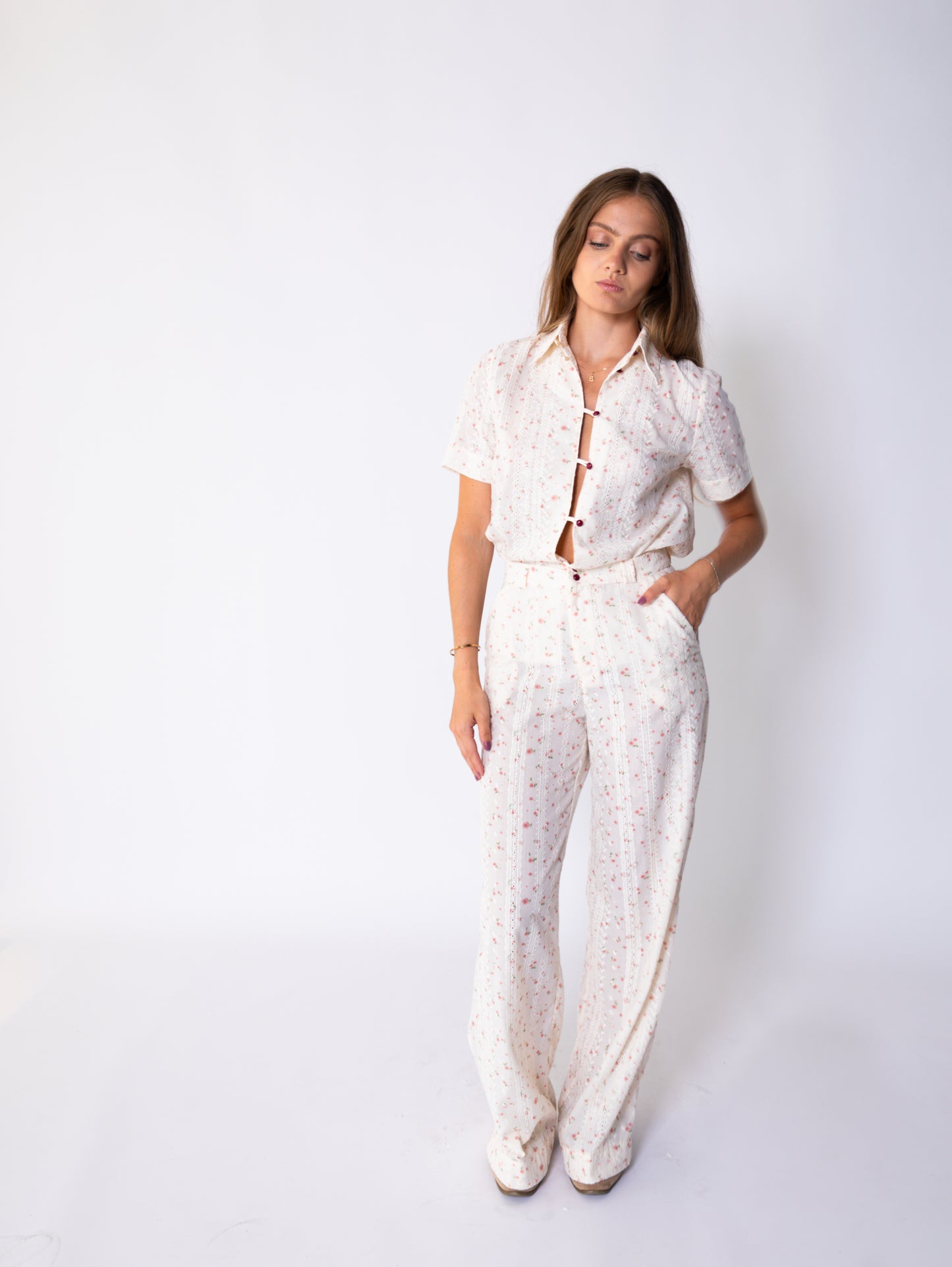Short Sleeve Button Up Cotton Shirt