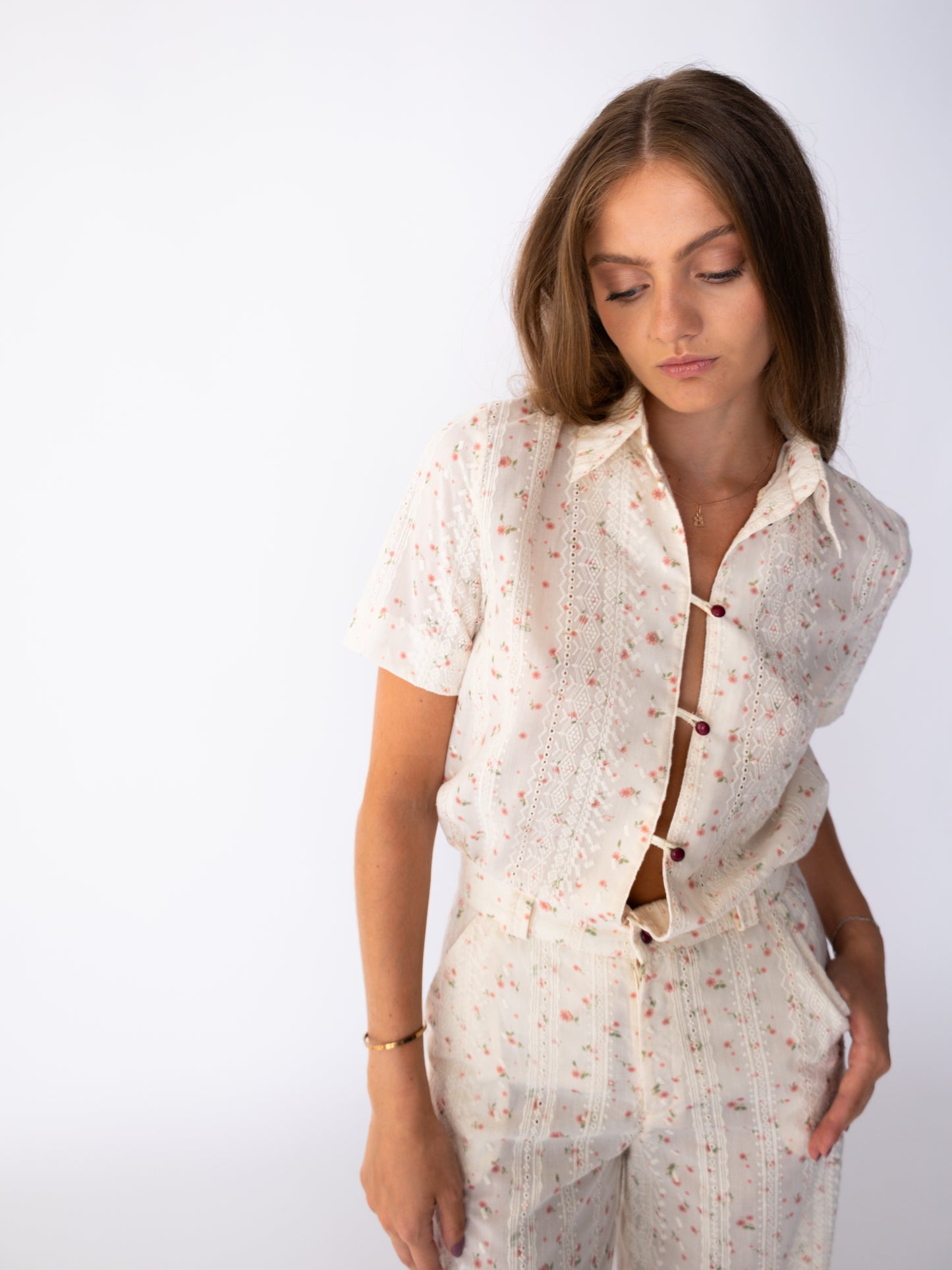 Short Sleeve Button Up Cotton Shirt