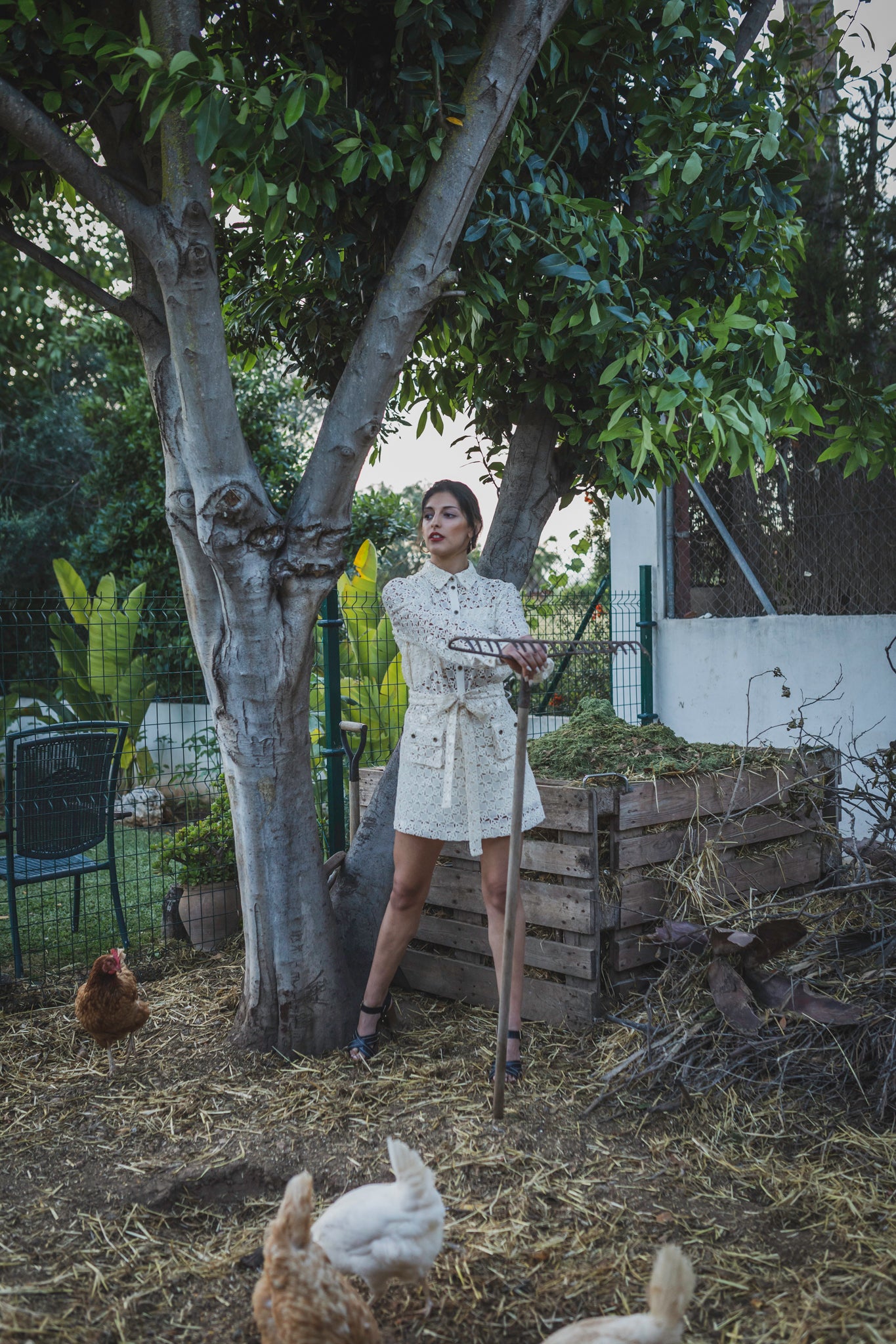 Long Sleeve Sequined Cotton Button Up Shirt