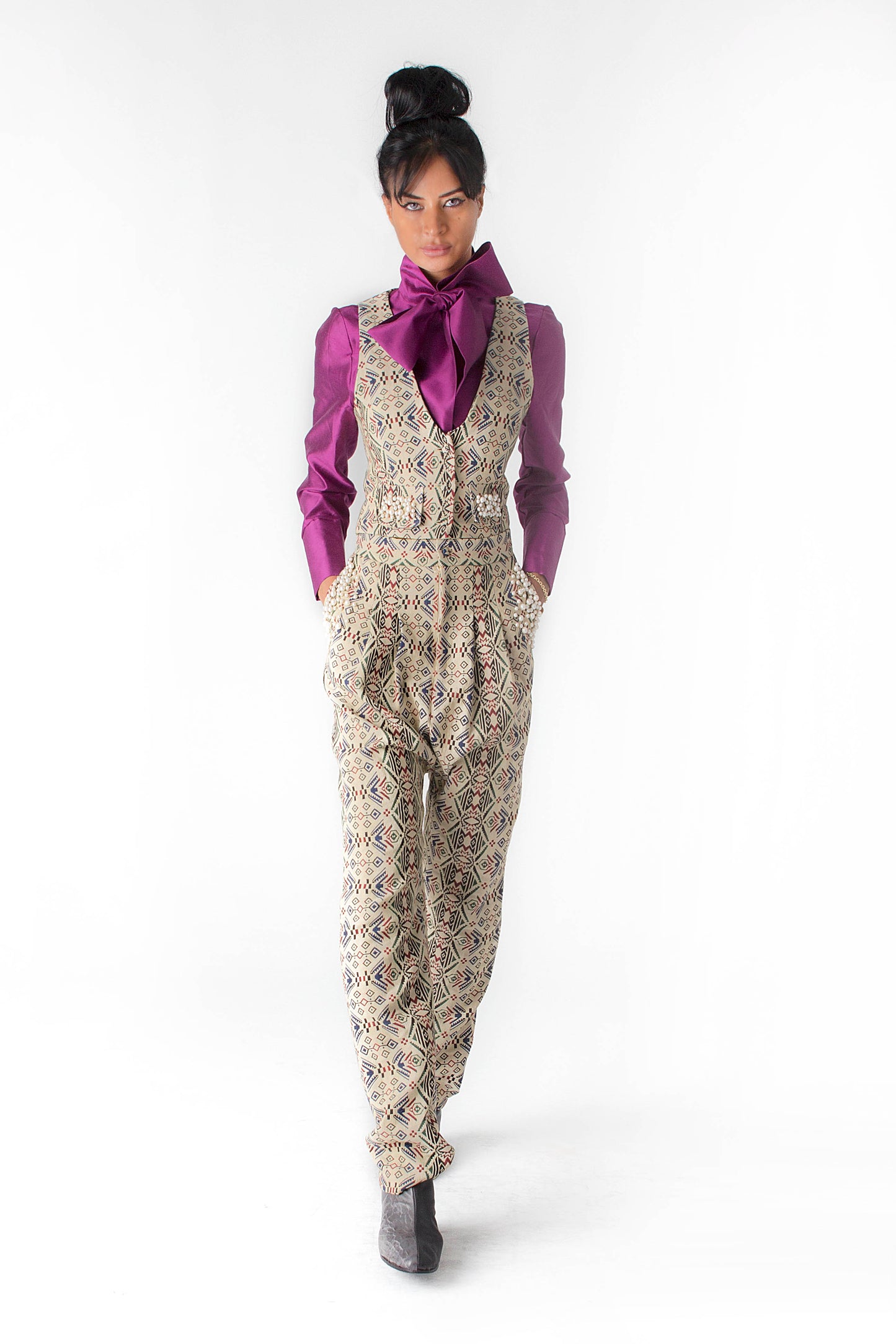 Women's smoking vest
