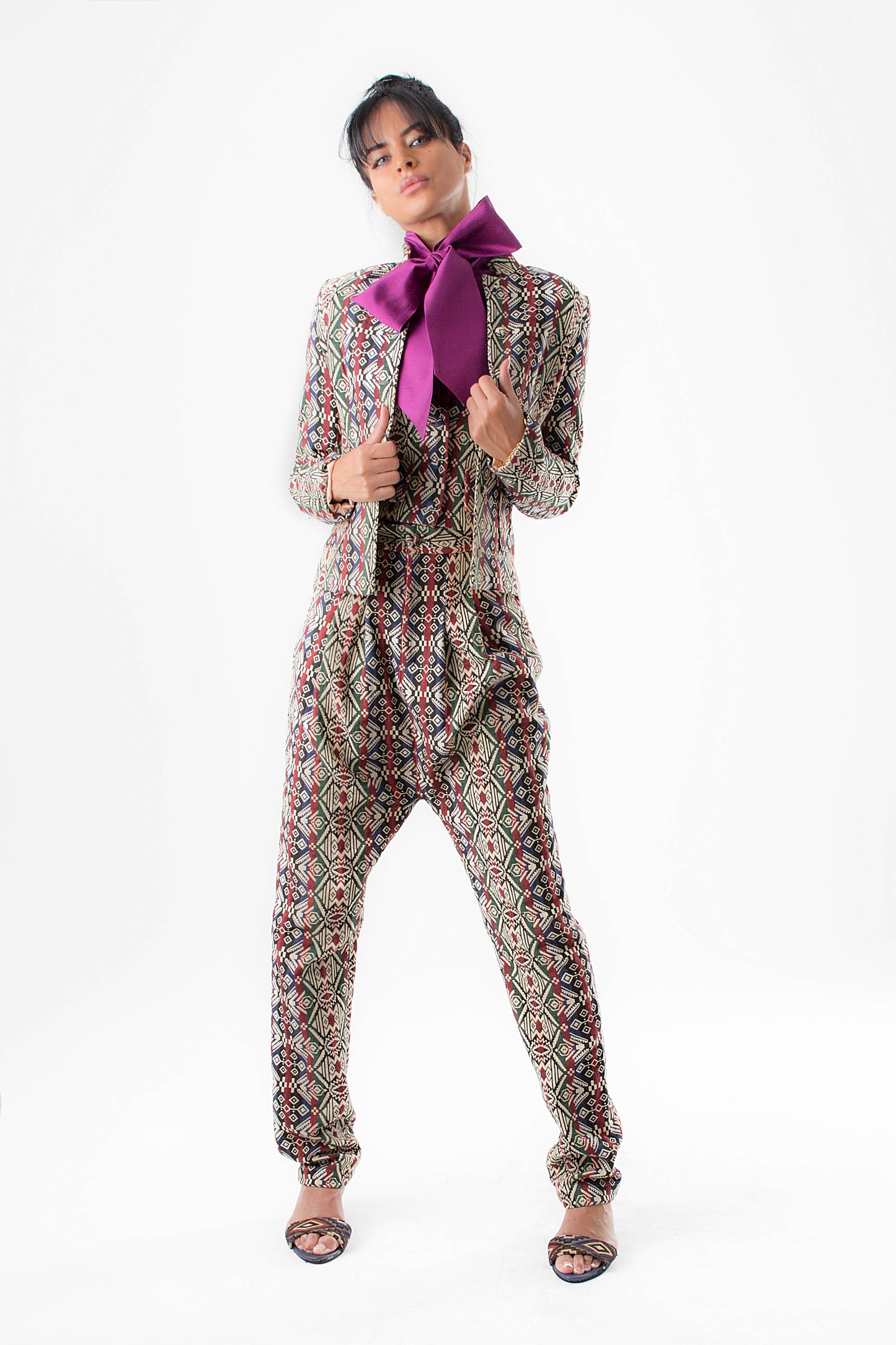 Women's long cargo trousers