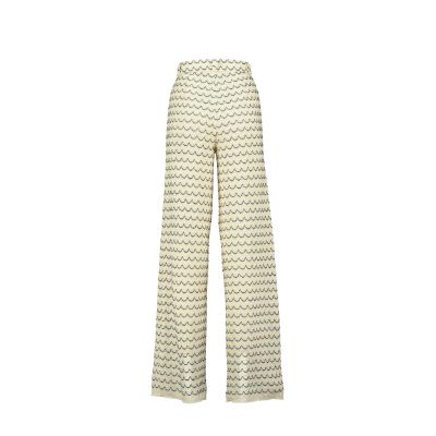 relax baby be cool cotton knit wide trousers marine cream