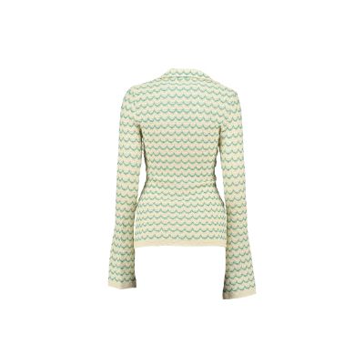 relax baby be cool cotton knit bell sleeve shirt green cream