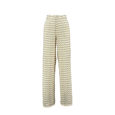 relax baby be cool cotton knit wide trousers marine cream