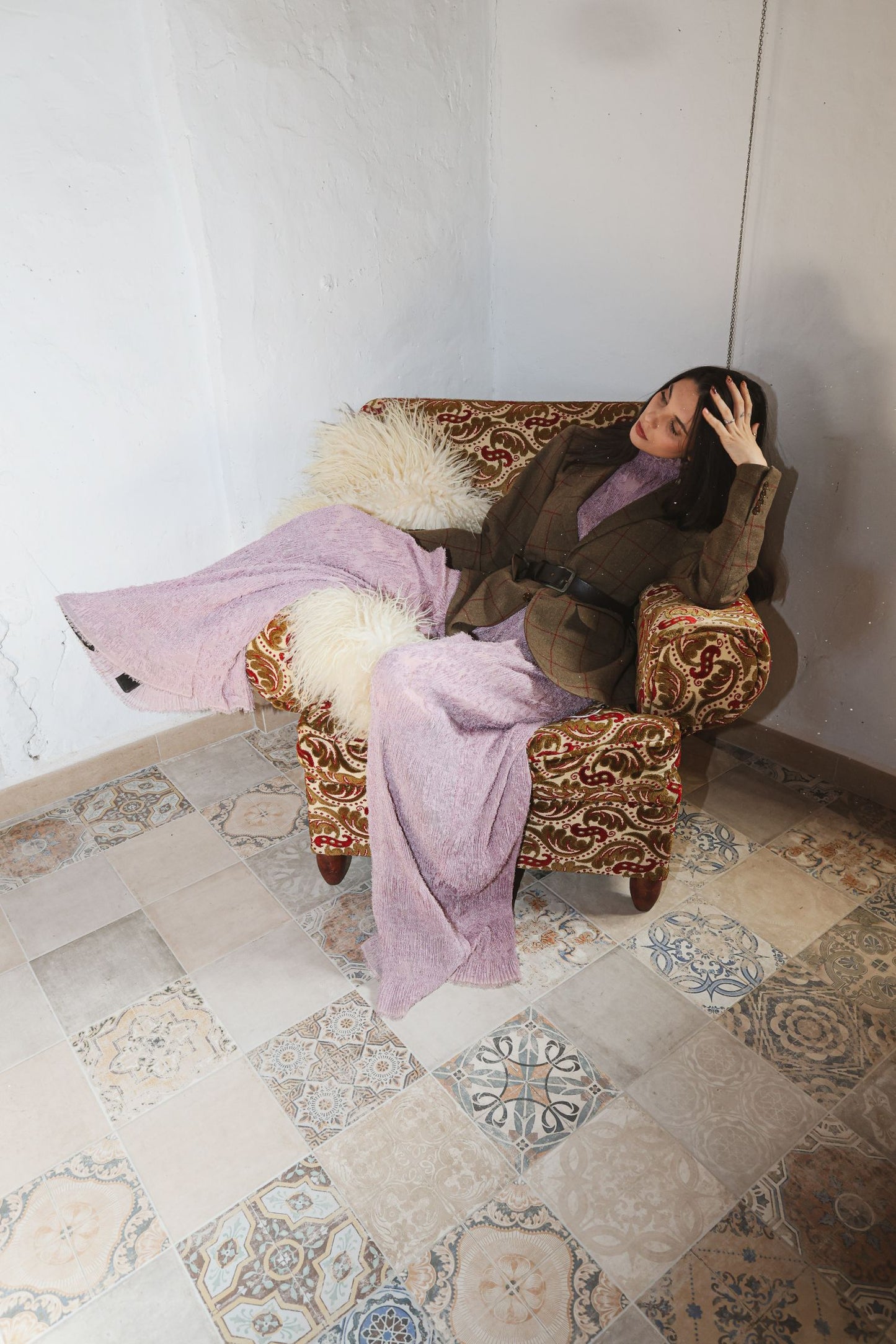 Long Wide Trousers Dusty Pink PRE ORDER