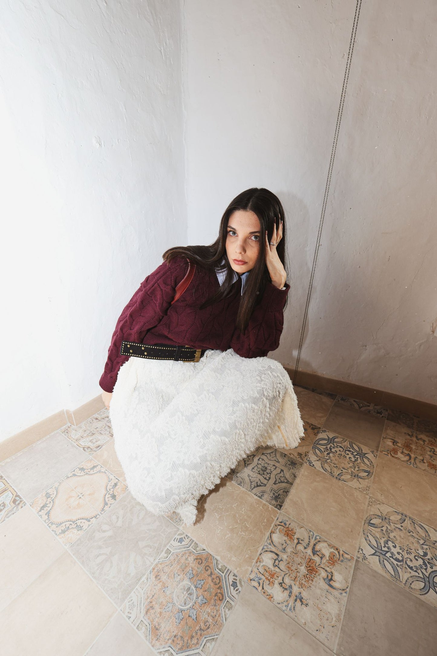 A-Line Midi Skirt with Pockets