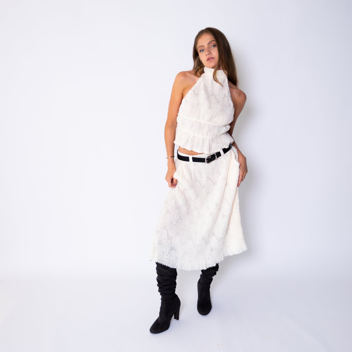 A-Line Midi Skirt with Pockets