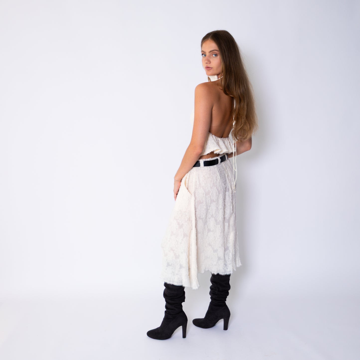 A-Line Midi Skirt with Pockets