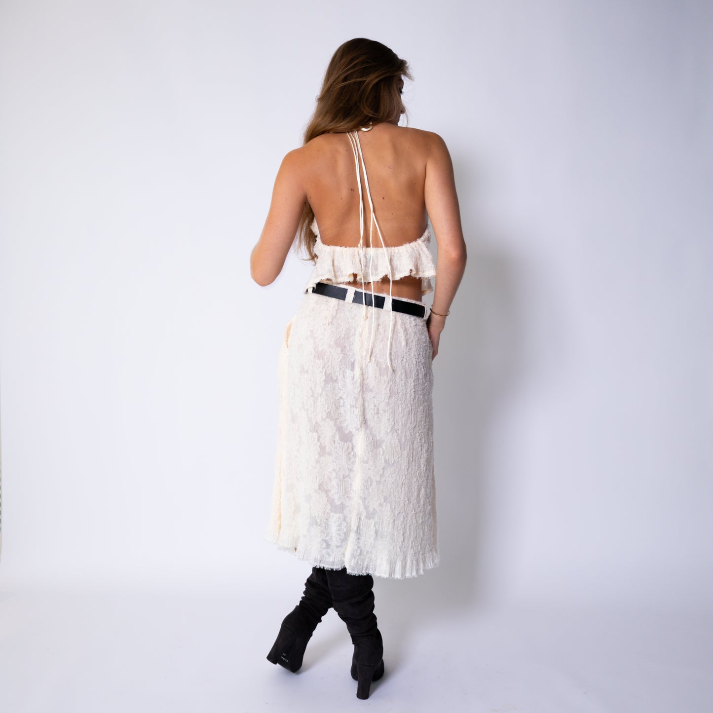 A-Line Midi Skirt with Pockets