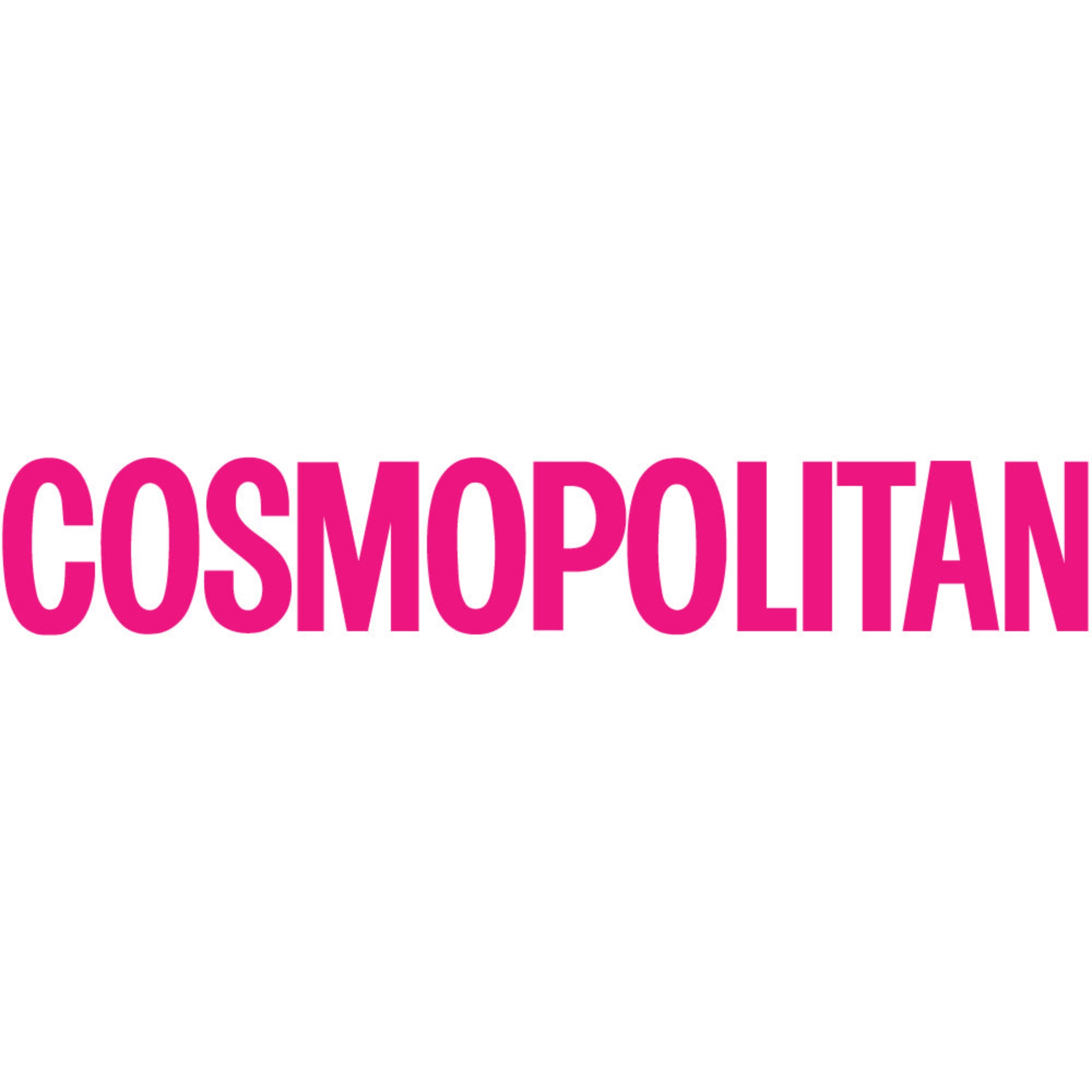 Pink 'Cosmopolitan' logo on a white background
