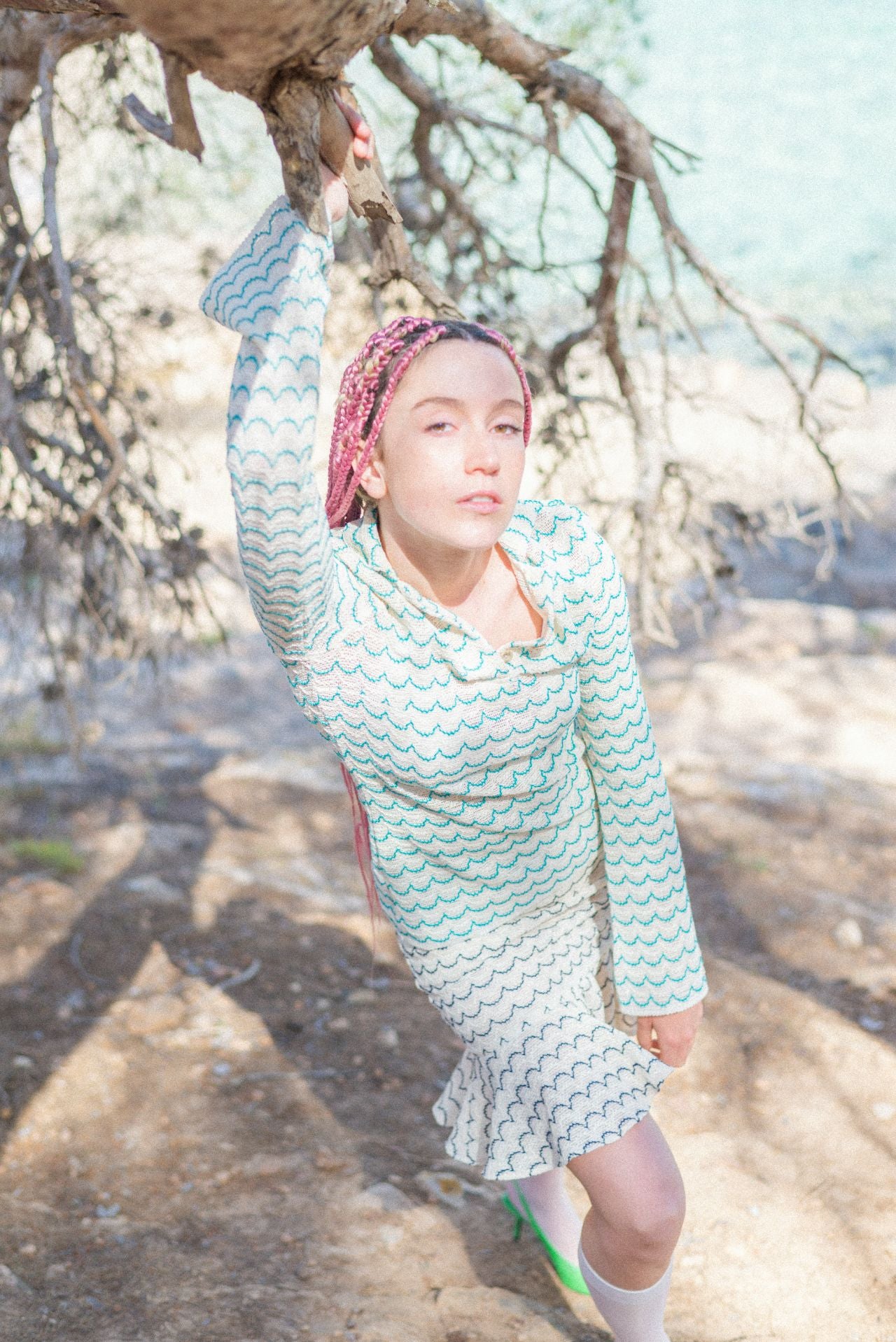 relax baby be cool cotton knit skirt marine