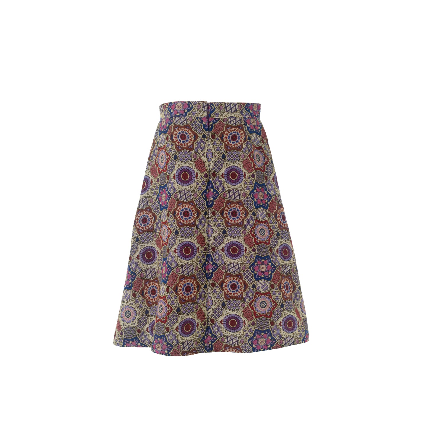 Multicolor Midi Skirt with Pockets Indigo