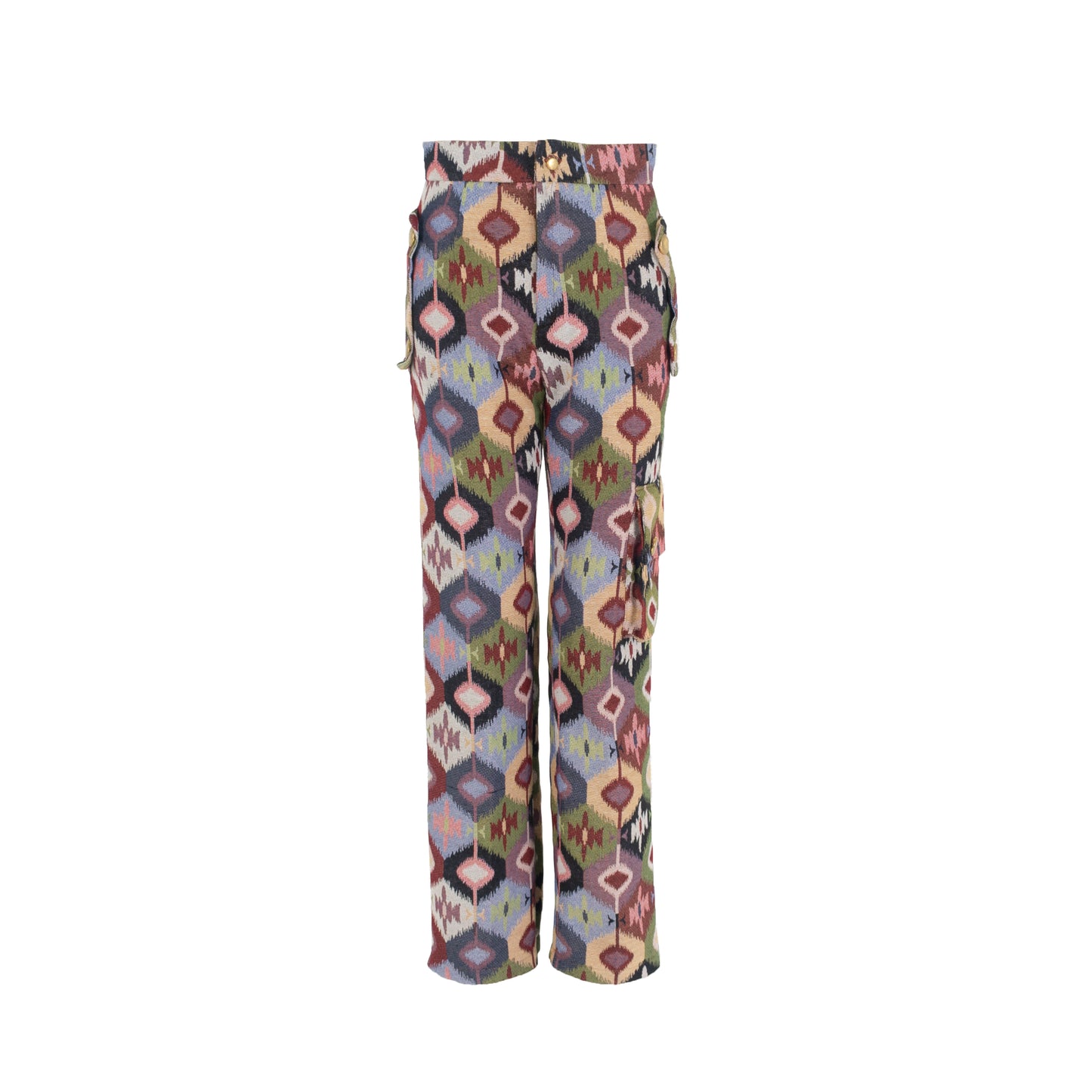 Multicolor Long Trousers with Pockets Circle