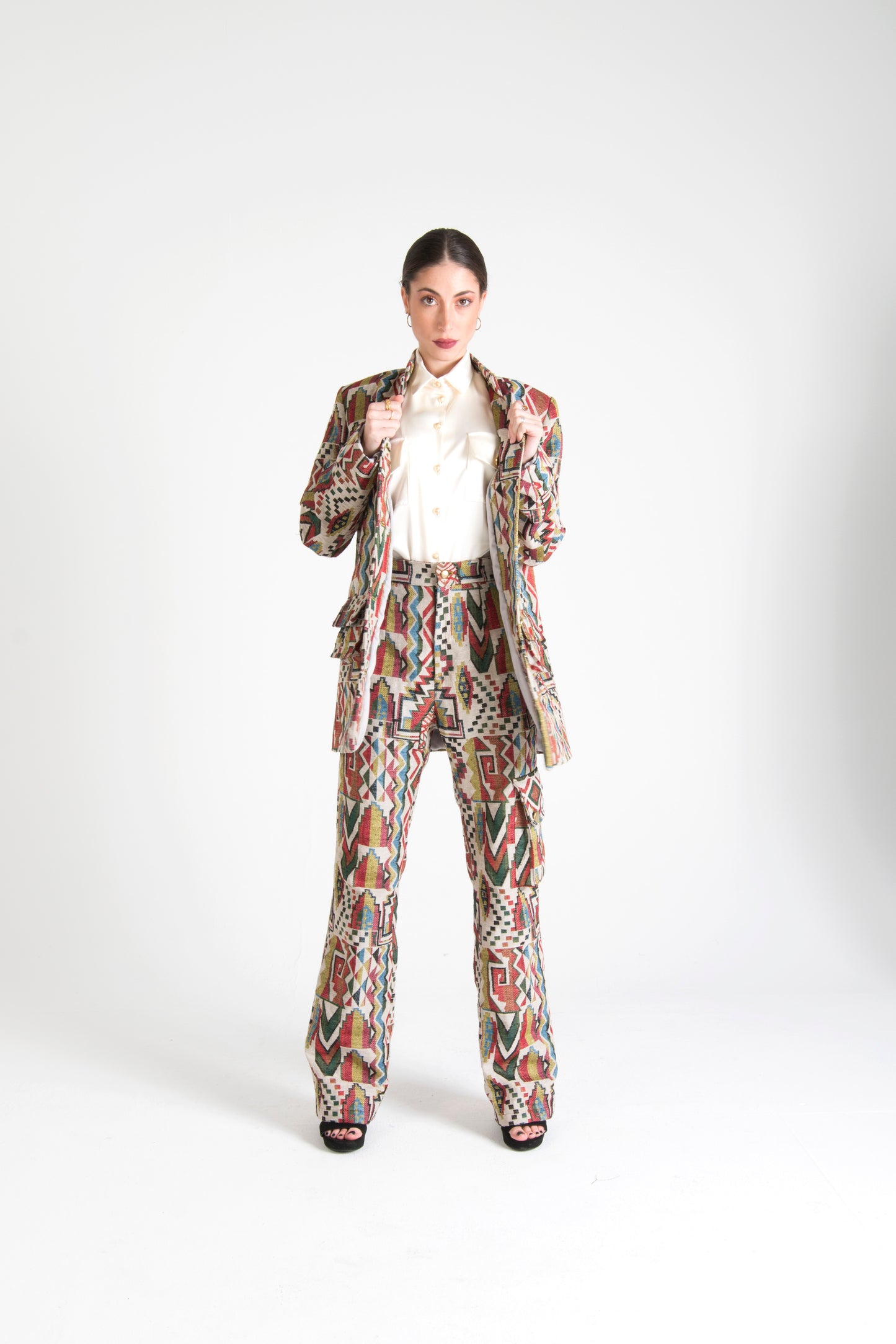 Multicolor Long Trousers with Pockets House