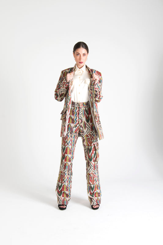 Multicolor Long Trousers with Pockets House