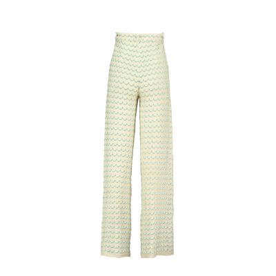 relax baby be cool cotton knit wide trousers green
